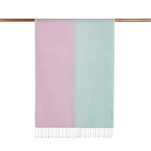 Pink Water Green Gradient Silk Scarf - Thumbnail