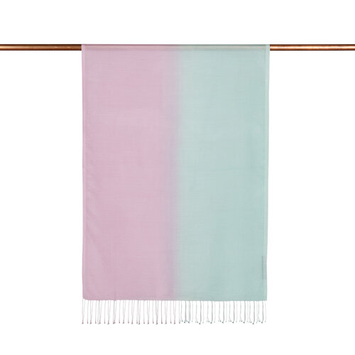 Pink Water Green Gradient Silk Scarf