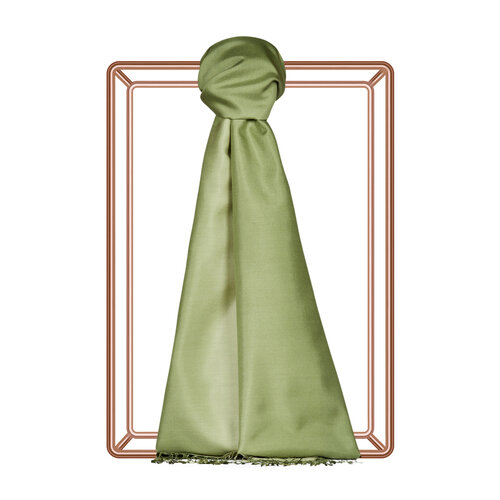 Pistachio Green Gradient Silk Scarf