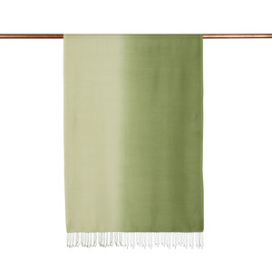 Pistachio Green Gradient Silk Scarf - Thumbnail