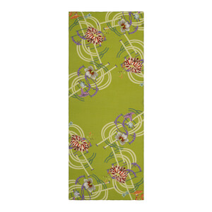 Pistachio Green Mystic Garden Print Tencel Scarf - Thumbnail