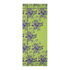 Pistachio Green Purple Spring Frame Print Tencel Scarf - Thumbnail