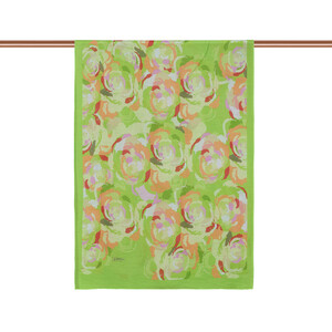 Pistachio Green Soulful Blooms Tencel Print Scarf - Thumbnail