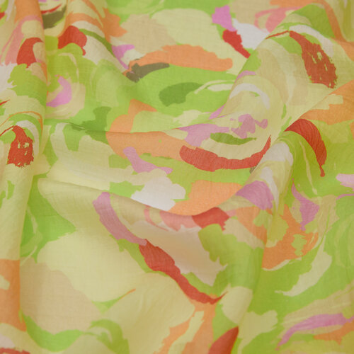 Pistachio Green Soulful Blooms Tencel Print Scarf