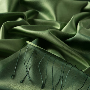 Pistachio Green Spray Paint Print Silk Scarf - Thumbnail