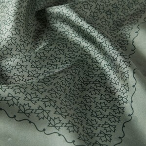 ipekevi - Plane Leaf Silk Twill Scarf Model 08 (1)