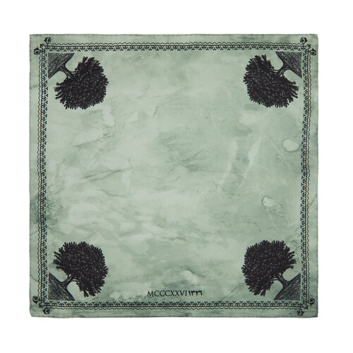 Plane Tree Silk Twill Pocket Square Model 04