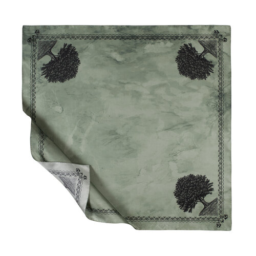 Plane Tree Silk Twill Scarf Model 04