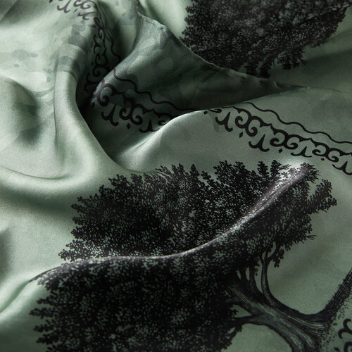 Plane Tree Silk Twill Scarf Model 08