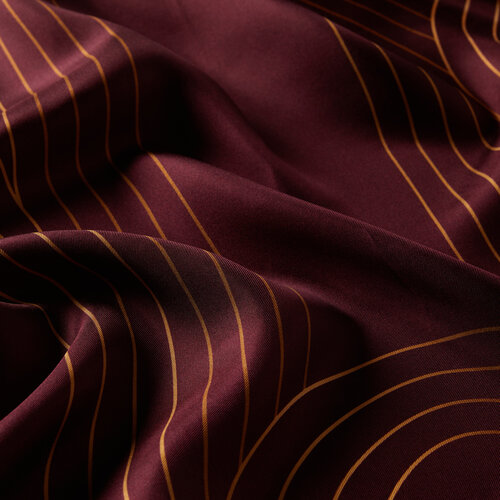 Plum Aqueduct Print Silk Twill Scarf