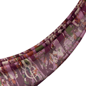 Plum Arenya Print Tencel Scarf - Thumbnail