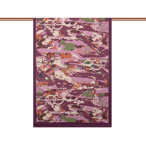 Plum Arenya Print Tencel Scarf - Thumbnail