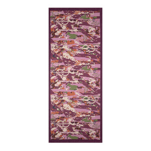Plum Arenya Print Tencel Scarf - Thumbnail