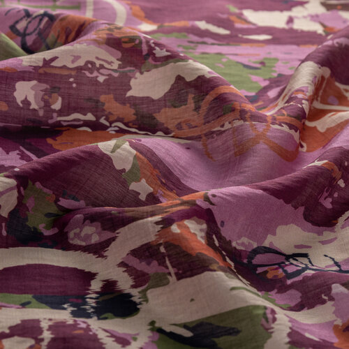 Plum Arenya Print Tencel Scarf