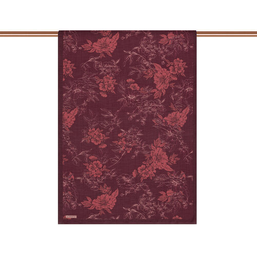 Plum Azalea Print Tencel Scarf