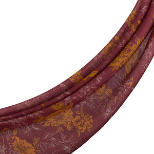 ipekevi - Plum Azalea Print Tencel Scarf