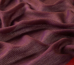 Plum Burgundy Wool Silk Scarf - Thumbnail