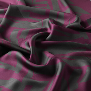 Plum Chicago Twill Silk Scarf - Thumbnail