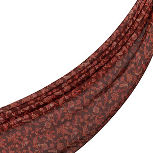 ipekevi - Plum Eastern Garden Cotton Scarf