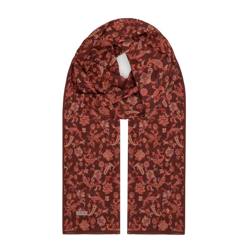 Plum Eastern Garden Cotton Scarf
