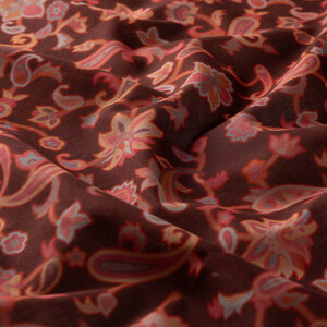 ipekevi - Plum Eastern Garden Cotton Scarf (1)