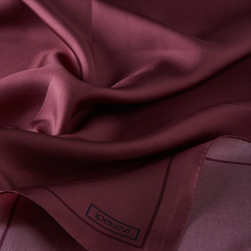 Plum Frame Silk Twill Scarf