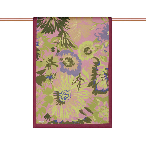 Plum Green Nihavent Print Tencel Scarf