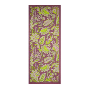 Plum Green Royal Ivy Pattern Tencel Scarf - Thumbnail