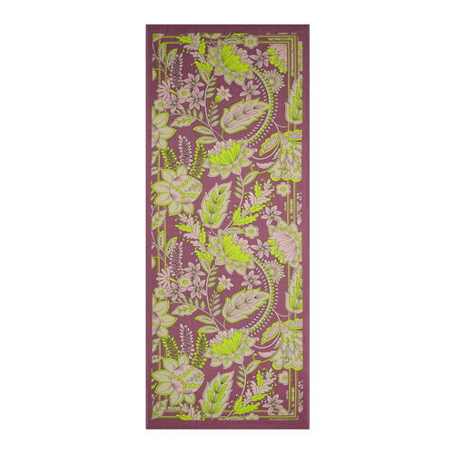 Plum Green Royal Ivy Pattern Tencel Scarf