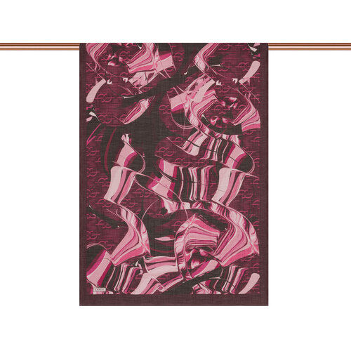 Plum Marble Flow Tencel Scarf