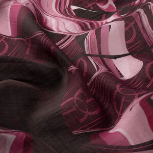 Plum Marble Flow Tencel Scarf - Thumbnail
