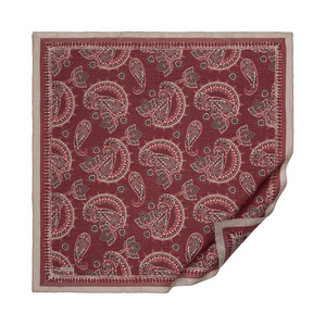 Plum Mezopotamya Model 04 Print Tencel Scarf - Thumbnail