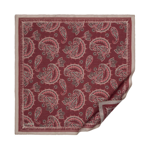 Plum Mezopotamya Model 04 Print Tencel Scarf