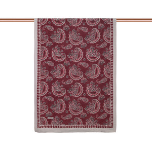 ipekevi - Plum Mezopotamya Print Tencel Scarf (1)