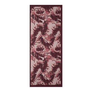 Plum Mono Brush Print Tencel Scarf - Thumbnail
