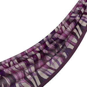 ipekevi - Plum Mono Wave Print Tencel Scarf