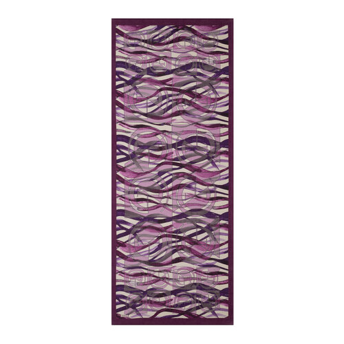 Plum Mono Wave Print Tencel Scarf