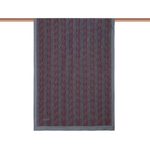 ipekevi - Plum Monogram Print Tencel Scarf (1)
