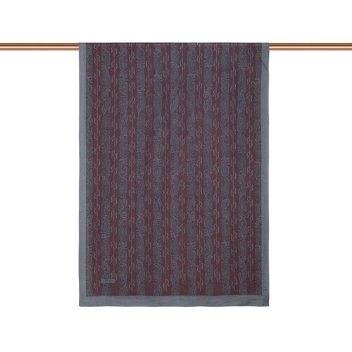 Plum Monogram Print Tencel Scarf