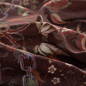Plum Nazenin Tencel Scarf - Thumbnail