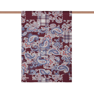 Plum Patchwork Print Tencel Scarf - Thumbnail