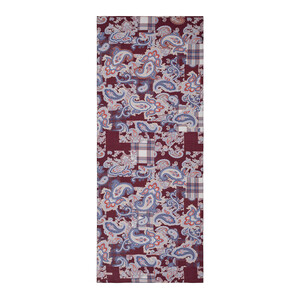 Plum Patchwork Print Tencel Scarf - Thumbnail