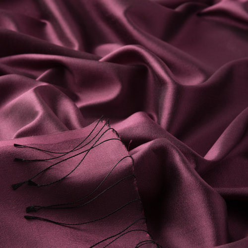 Plum Plain Silk Scarf