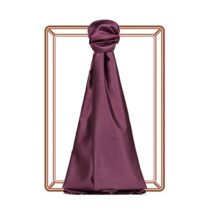 Plum Plain Silk Scarf - Thumbnail