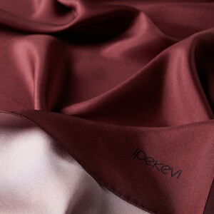 ipekevi - Plum Plain Silk Twill Scarf (1)