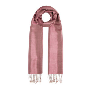 Plum Powder Reversible Silk Scarf - Thumbnail