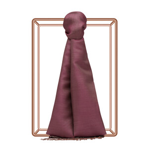 Plum Powder Reversible Silk Scarf - Thumbnail