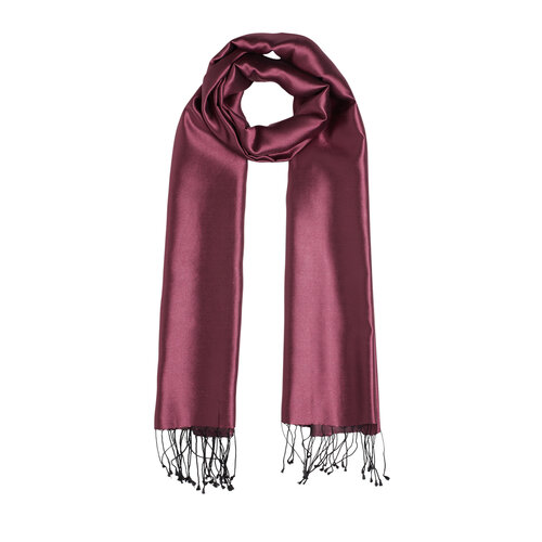 Plum Reversible Silk Neck Scarf