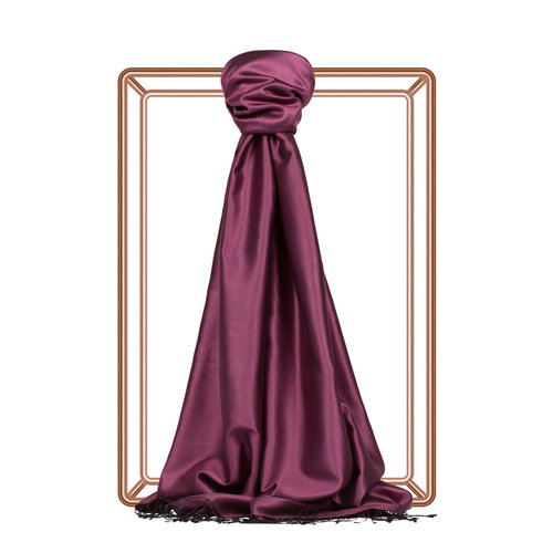 Plum Reversible Silk Scarf