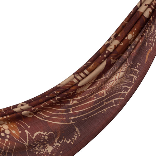 Plum Rhapsody Print Tencel Scarf